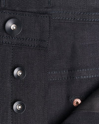 Unbranded UB244 Tapered Fit Mens Jeans - 11oz Solid Black Stretch Selvedge | The Unbranded Brand Jeans | JEANSTORE