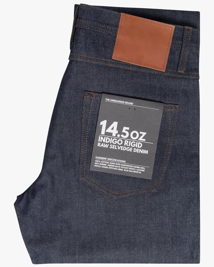 Unbranded UB301 Straight Fit Mens Jeans - 14.5oz Indigo Selvedge | The Unbranded Brand Jeans | JEANSTORE