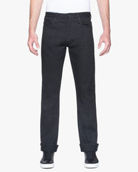 Unbranded UB344 Straight Fit Mens Jeans - 11oz Solid Black Stretch Selvedge | The Unbranded Brand Jeans | JEANSTORE
