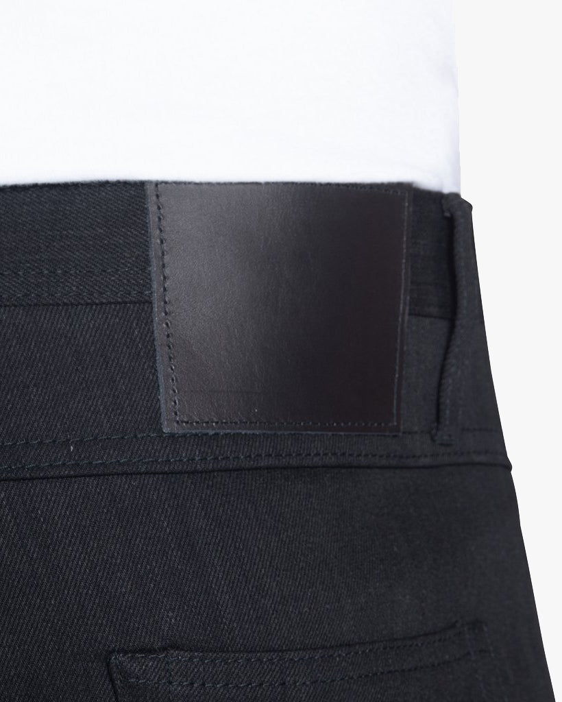 Unbranded UB344 Straight Fit Mens Jeans - 11oz Solid Black Stretch Selvedge | The Unbranded Brand Jeans | JEANSTORE