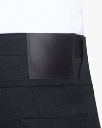 Unbranded UB344 Straight Fit Mens Jeans - 11oz Solid Black Stretch Selvedge | The Unbranded Brand Jeans | JEANSTORE