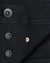 Unbranded UB444 Tight Fit Mens Jeans - 11oz Solid Black Stretch Selvedge | The Unbranded Brand Jeans | JEANSTORE