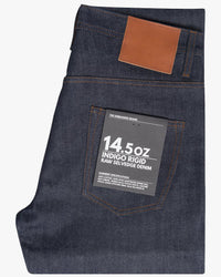 Unbranded UB601 Relaxed Tapered Mens Jeans - 14.5oz Indigo Selvedge | The Unbranded Brand Jeans | JEANSTORE