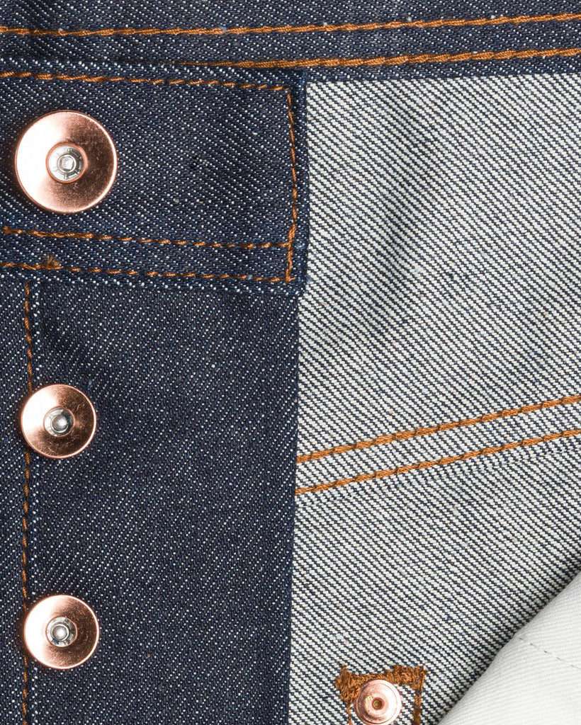 Unbranded UB601 Relaxed Tapered Mens Jeans - 14.5oz Indigo Selvedge | The Unbranded Brand Jeans | JEANSTORE