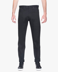 Unbranded UB644 Relaxed Tapered Mens Jeans - 11oz Solid Black Stretch Selvedge | The Unbranded Brand Jeans | JEANSTORE