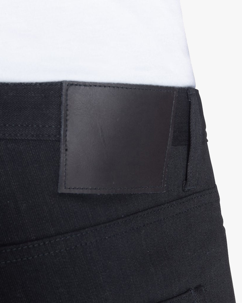 Unbranded UB644 Relaxed Tapered Mens Jeans - 11oz Solid Black Stretch Selvedge | The Unbranded Brand Jeans | JEANSTORE