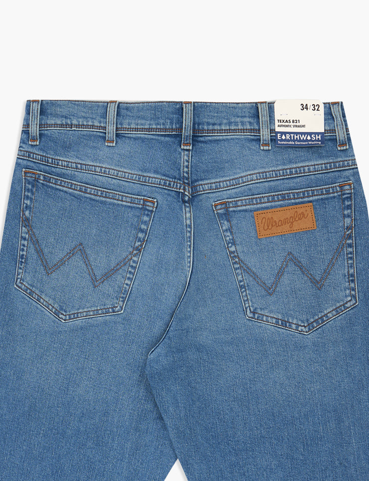 Wrangler Texas Stretch Authentic Straight Mens Jeans - Friday Rock | Wrangler Jeans | JEANSTORE