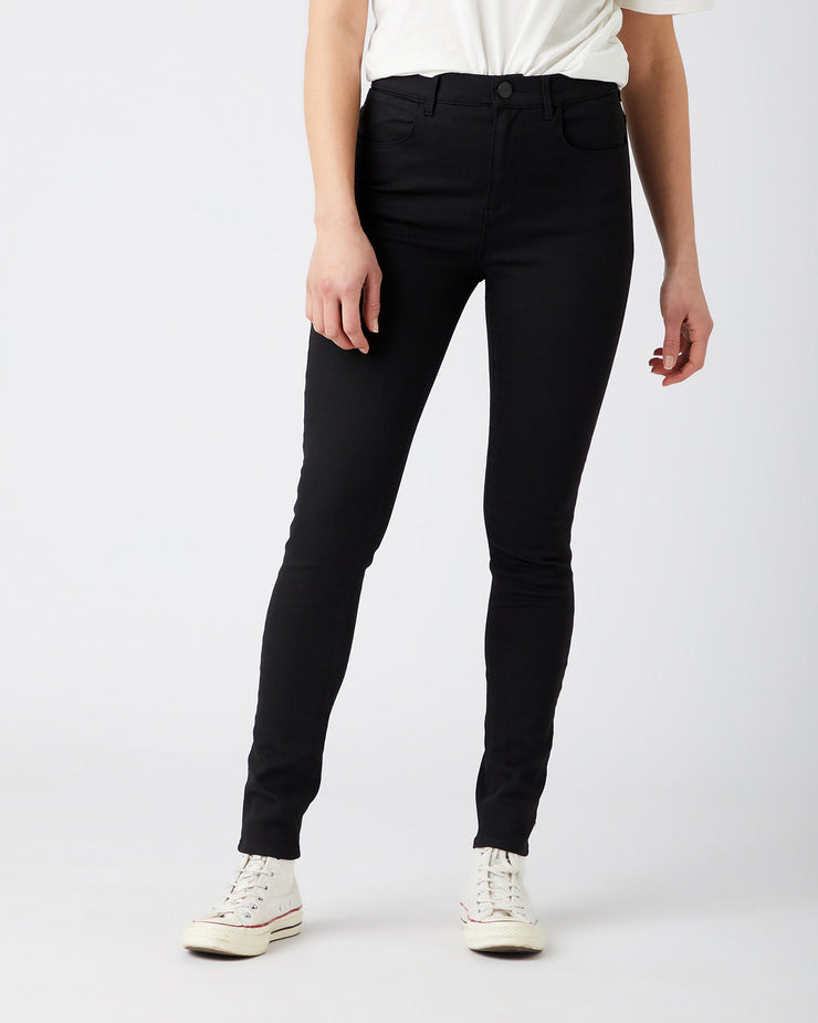 Wrangler Womens Body Bespoke High Rise Skinny Jeans - Future Black | Wrangler Jeans | JEANSTORE