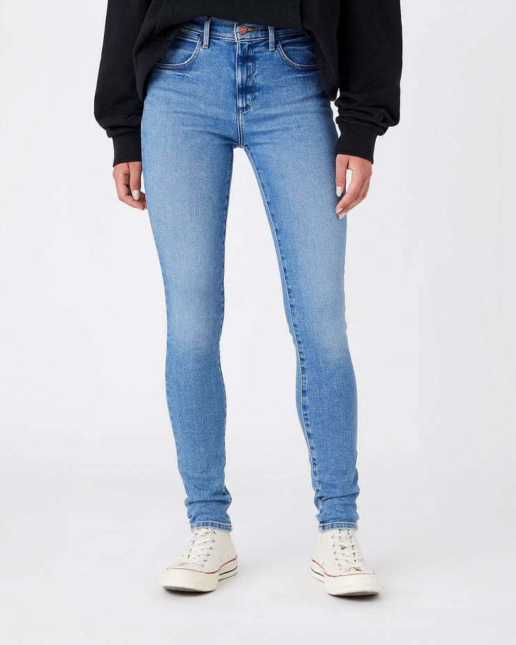 Wrangler Womens Body Bespoke High Rise Skinny Jeans - River | Wrangler Jeans | JEANSTORE