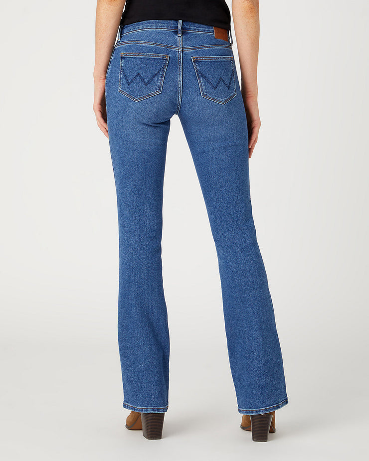 Wrangler Womens Body Bespoke Bootcut Jeans - Camellia | Wrangler Jeans | JEANSTORE