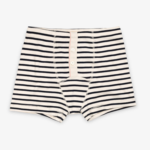 Hemen Biarritz Albar Breton Stripe Boxer Brief - Natural / Marine | Hemen Biarritz Underwear | JEANSTORE
