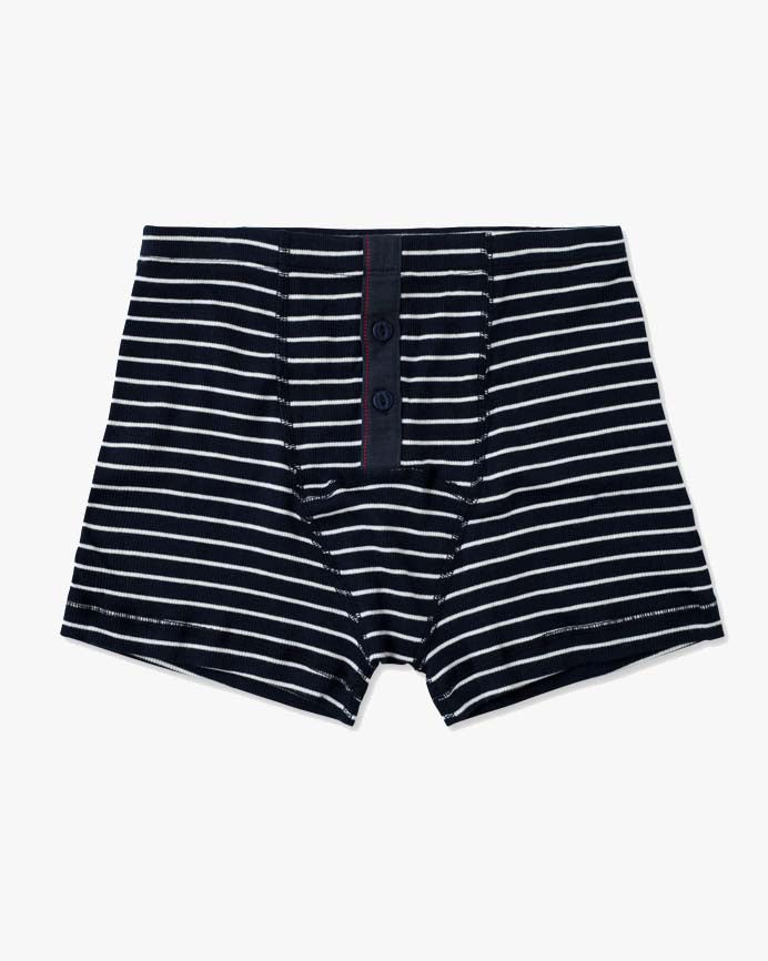 Hemen Biarritz Albar Sailor Stripe Boxer Brief - Marine / Natural | Hemen Biarritz Underwear | JEANSTORE