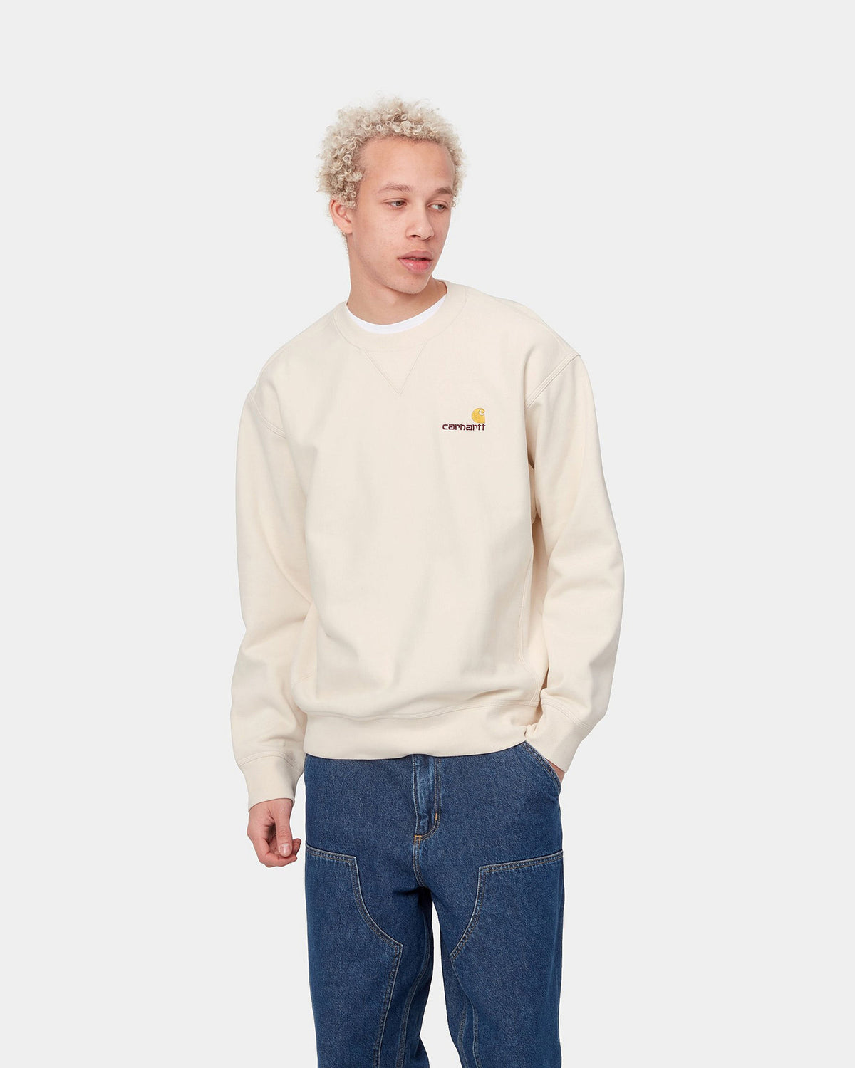 Carhartt WIP American Script Sweat - Natural | Carhartt WIP Sweaters & Knitwear | JEANSTORE