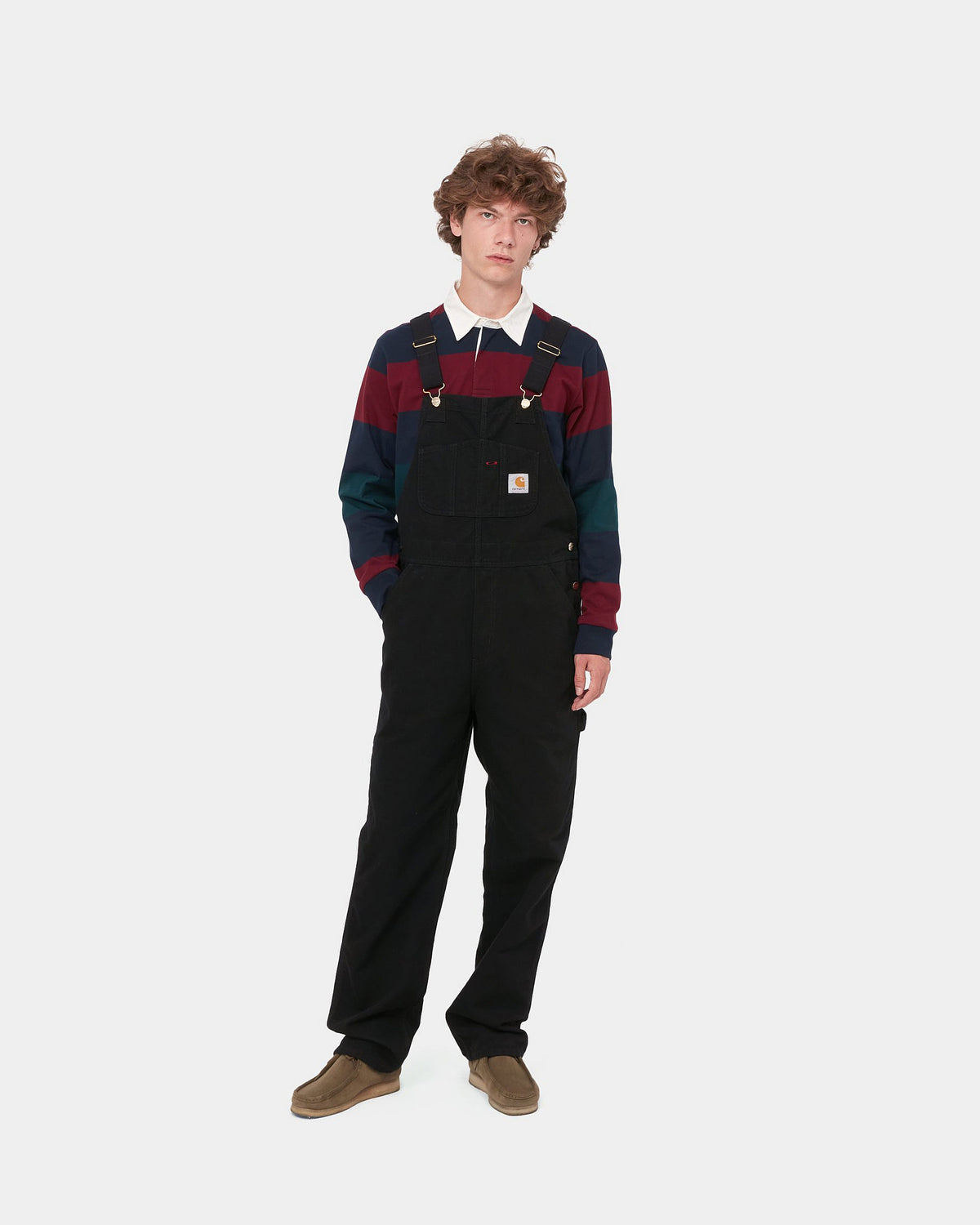 Carhartt WIP Bib Overall - Black Rinsed | Carhartt WIP Bibs & Overalls | JEANSTORE