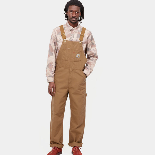 Carhartt WIP Bib Overall - Hamilton Brown Rinsed | Carhartt WIP Bibs & Overalls | JEANSTORE
