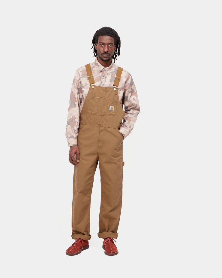 Carhartt WIP Bib Overall Hamilton Brown Rinsed - Main Image