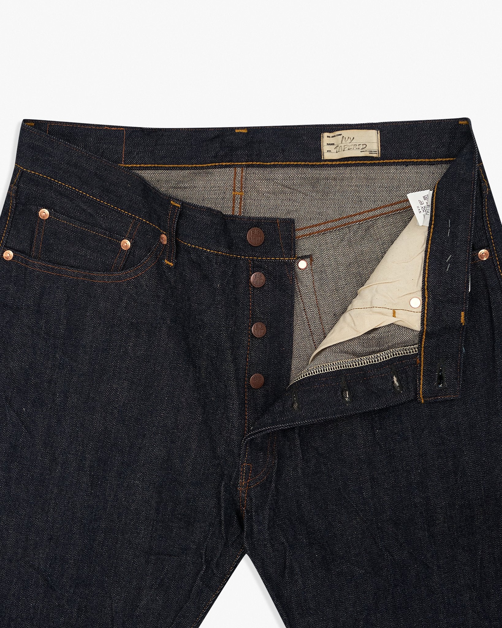 Big John Ivy Tapered Fit Cropped Jeans - Indigo One Wash | JEANSTORE