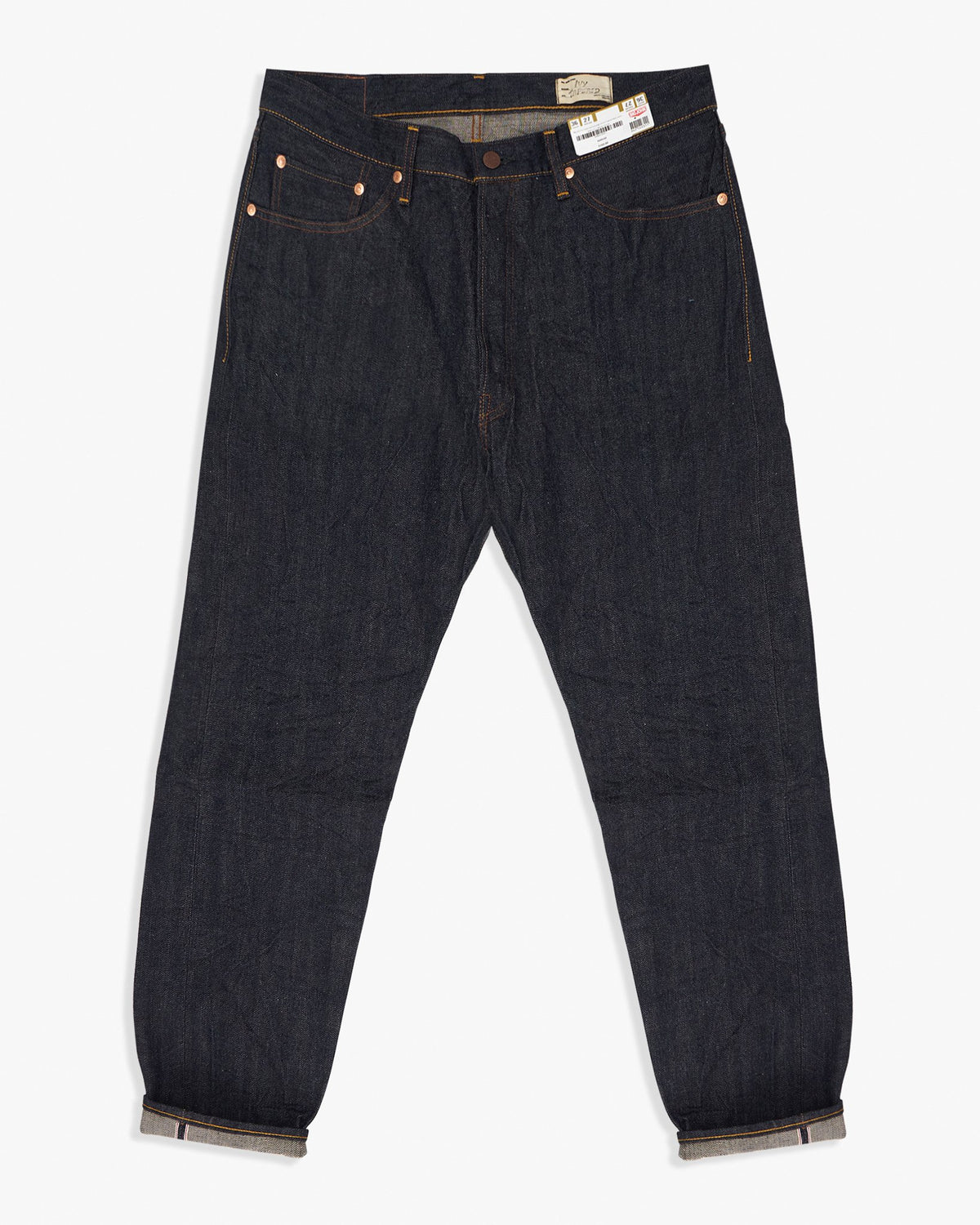 Big John M114J Ivy Tapered Fit Cropped Selvedge Mens Jeans - Indigo One Wash | Big John Jeans | JEANSTORE