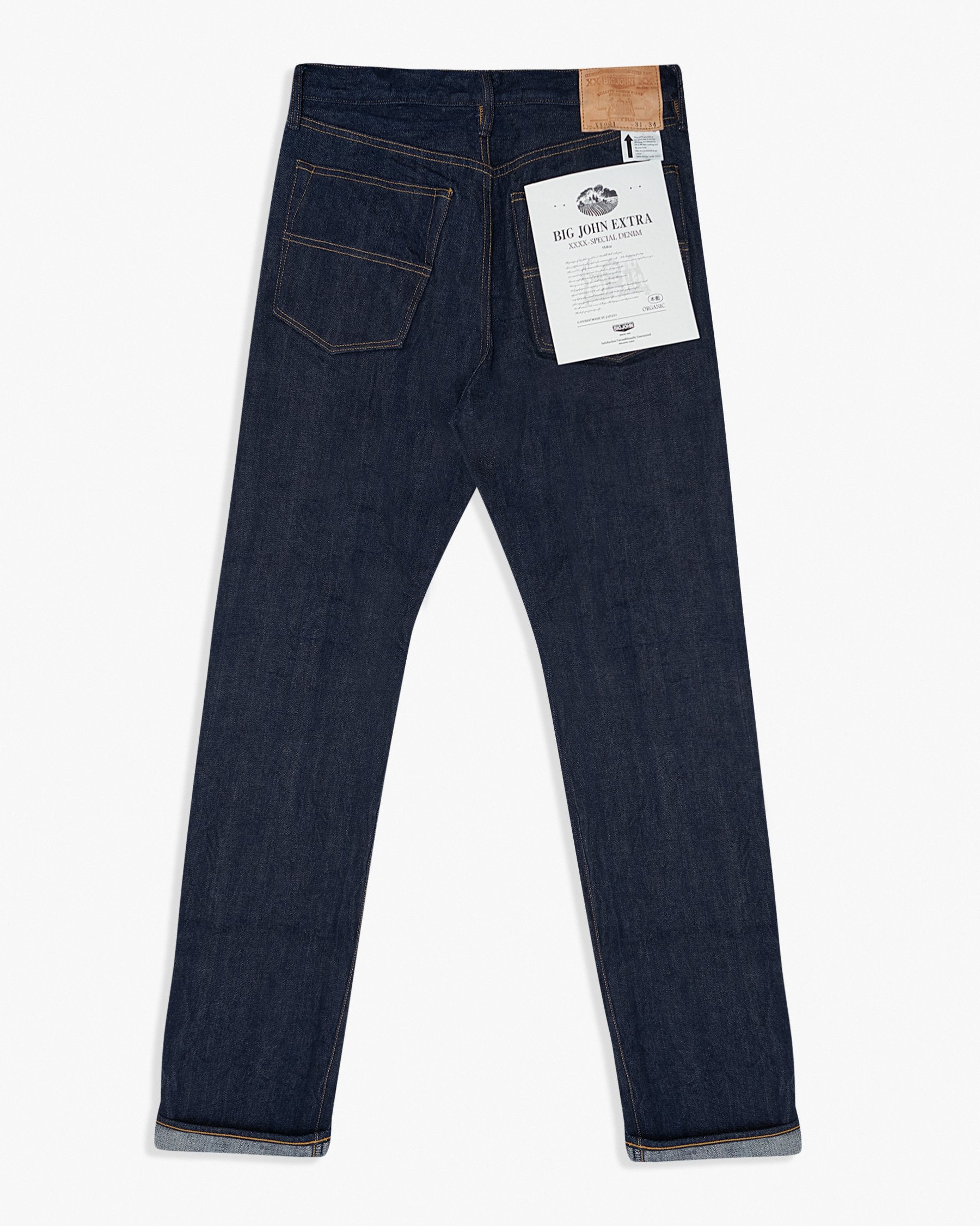 Big John XXXX-Extra Model Regular Unsanforized Indigo Selvedge Jeans