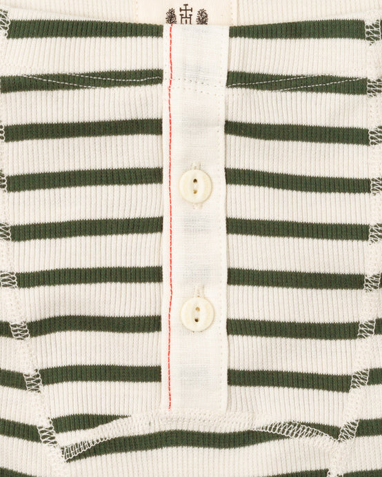 Hemen Biarritz Albar Breton Stripe Boxer Brief - Natural / Khaki | Hemen Biarritz Underwear | JEANSTORE
