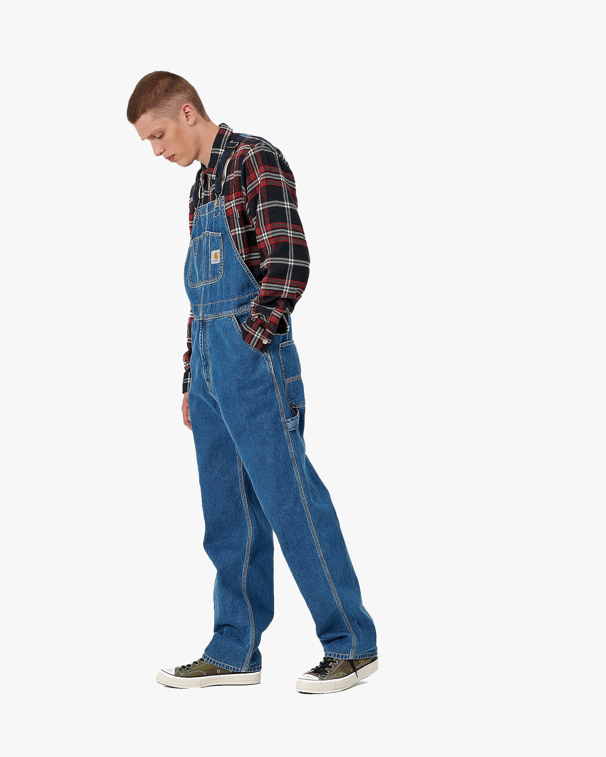 Carhartt WIP Bib Overall - Blue Stone Washed | Carhartt WIP Bibs & Overalls | JEANSTORE