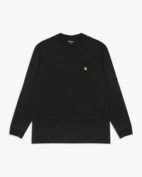 Carhartt WIP L/S Chase Tee - Black / Gold | Carhartt WIP T Shirts | JEANSTORE