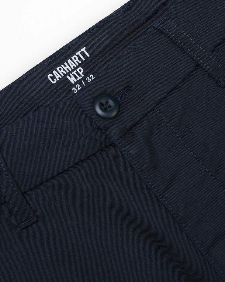 Carhartt WIP Sid Pant Slim Tapered Mens Chinos - Dark Navy Rinsed | Carhartt WIP Chinos & Non-Denim Pants | JEANSTORE