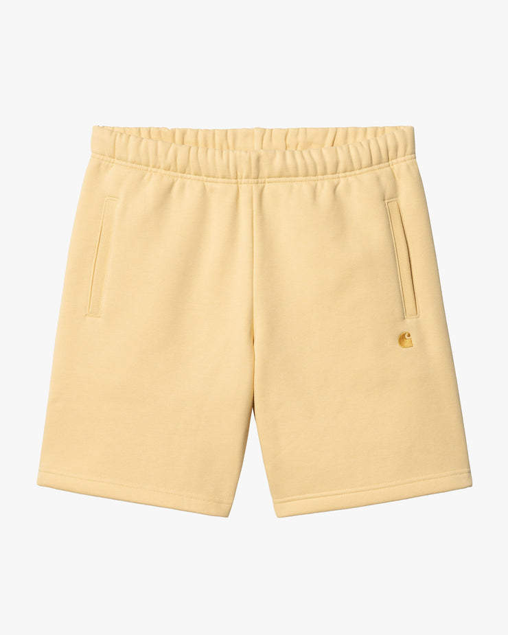Carhartt WIP Chase Sweat Shorts - Citron / Gold