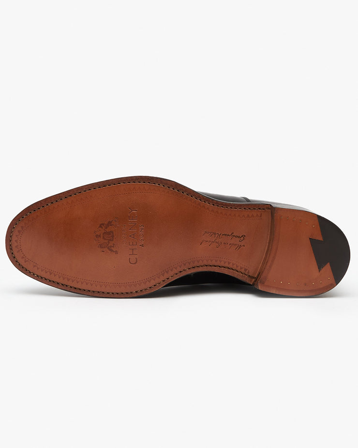 Cheaney Alfred Capped Oxford Shoe - Black Calf Leather | Cheaney Shoes Shoes | JEANSTORE