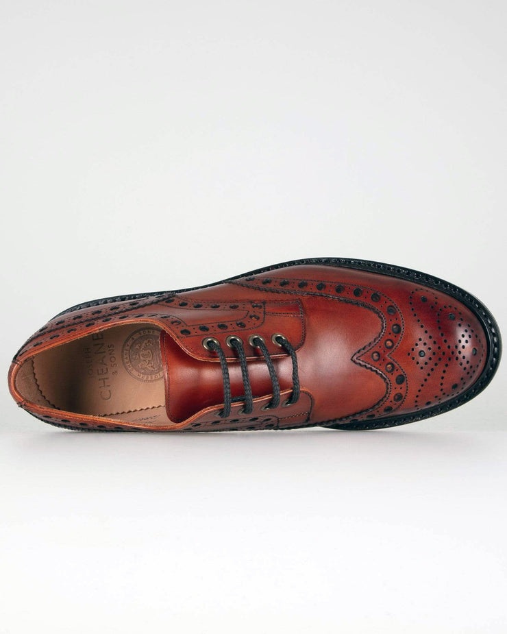 Cheaney Avon R Wingcap Derby Brogue - Dark Leaf Calf Leather / Dainite Rubber Sole | Cheaney Shoes Shoes | JEANSTORE