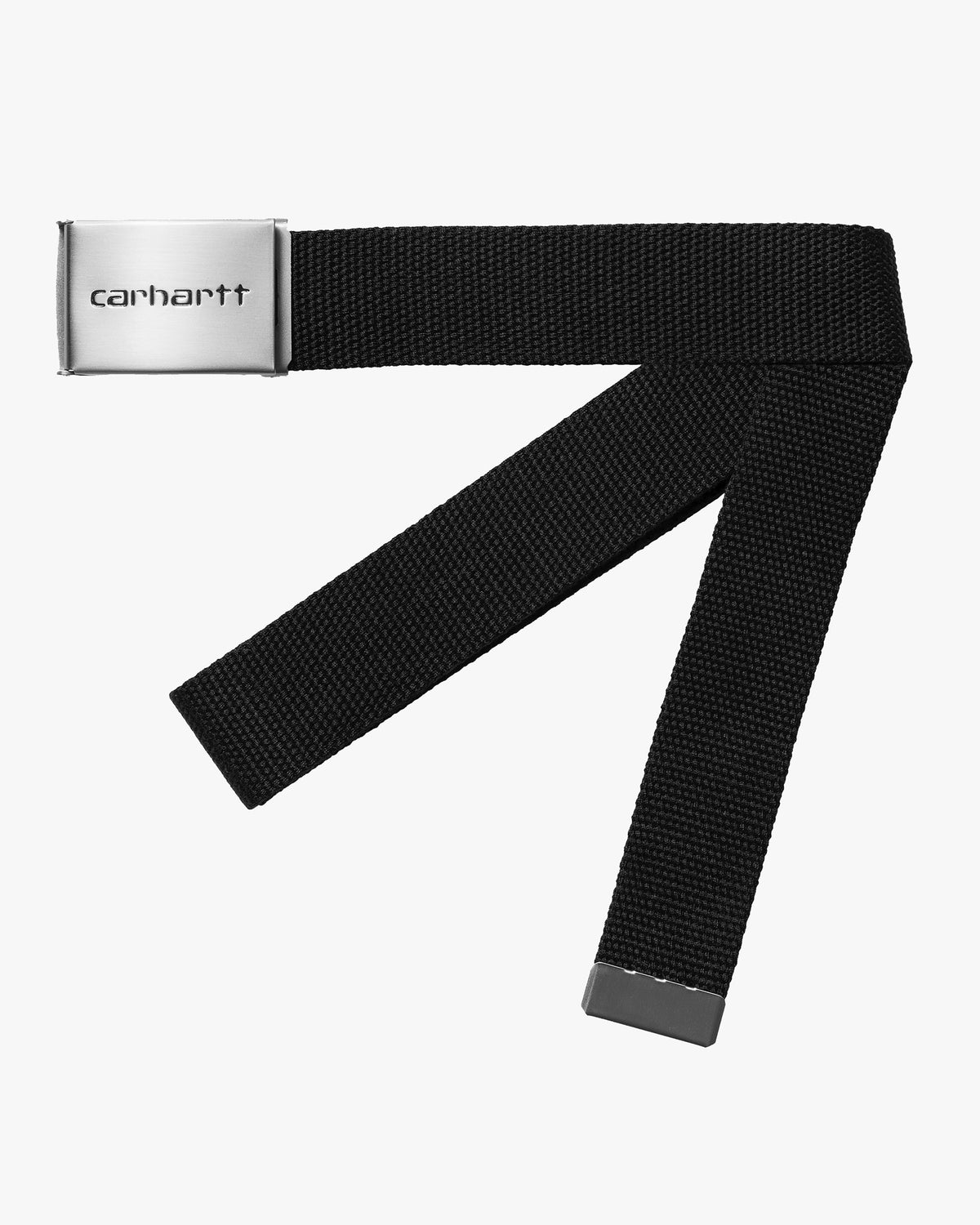 Carhartt WIP Clip Belt Chrome - Black | Carhartt WIP Belts | JEANSTORE