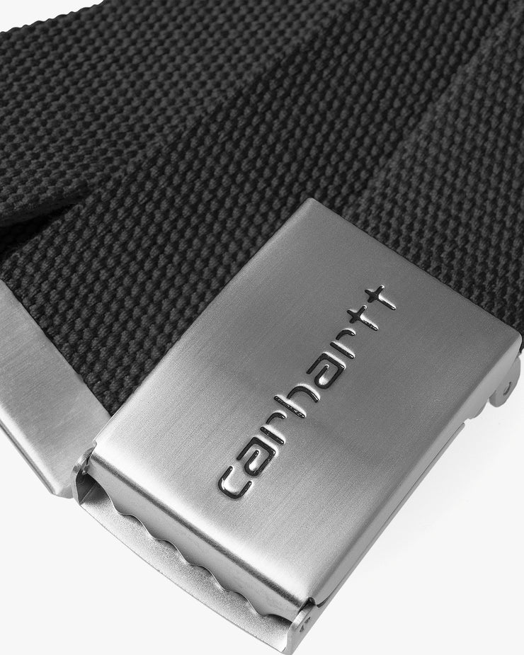 Carhartt WIP Clip Belt Chrome - Black | Carhartt WIP Belts | JEANSTORE