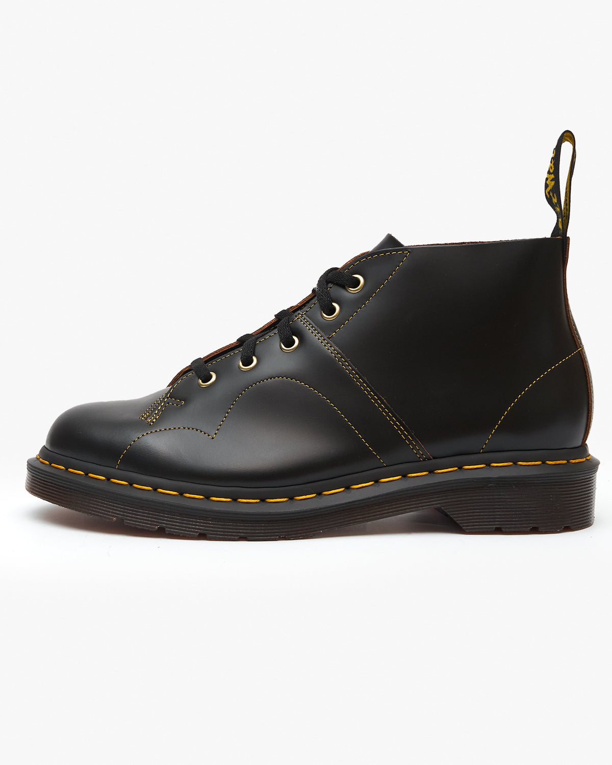 Dr Martens Archive Church Leather Monkey Boots - Black Vintage Smooth | Dr Martens Boots | JEANSTORE