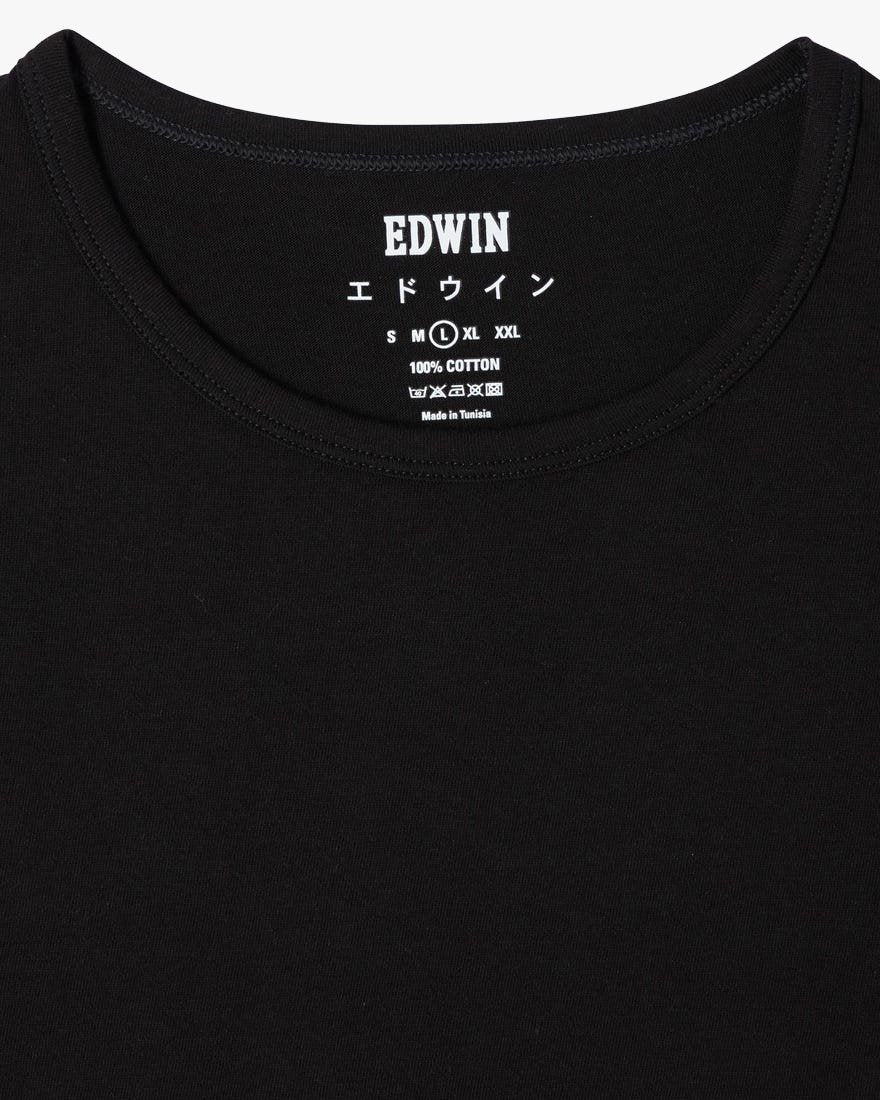Edwin Double Pack S/S Tees - Black | Edwin T Shirts | JEANSTORE