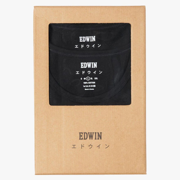 Edwin Double Pack S/S Tees - Black | Edwin T Shirts | JEANSTORE