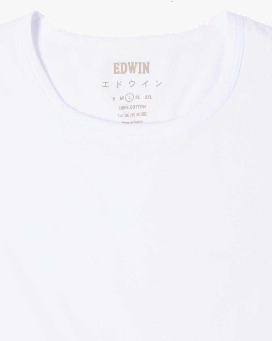 Edwin Double Pack S/S Tees - White | Edwin T Shirts | JEANSTORE