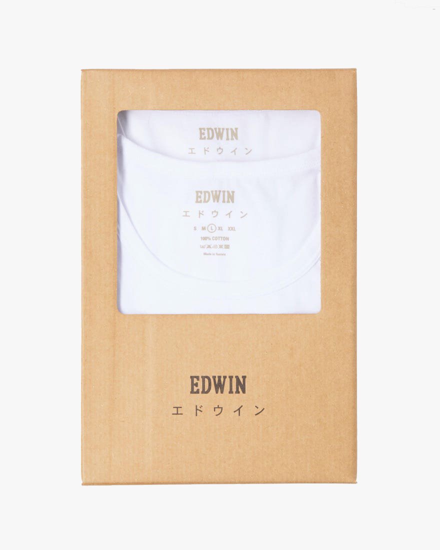 Edwin Double Pack S/S Tees - White | Edwin T Shirts | JEANSTORE