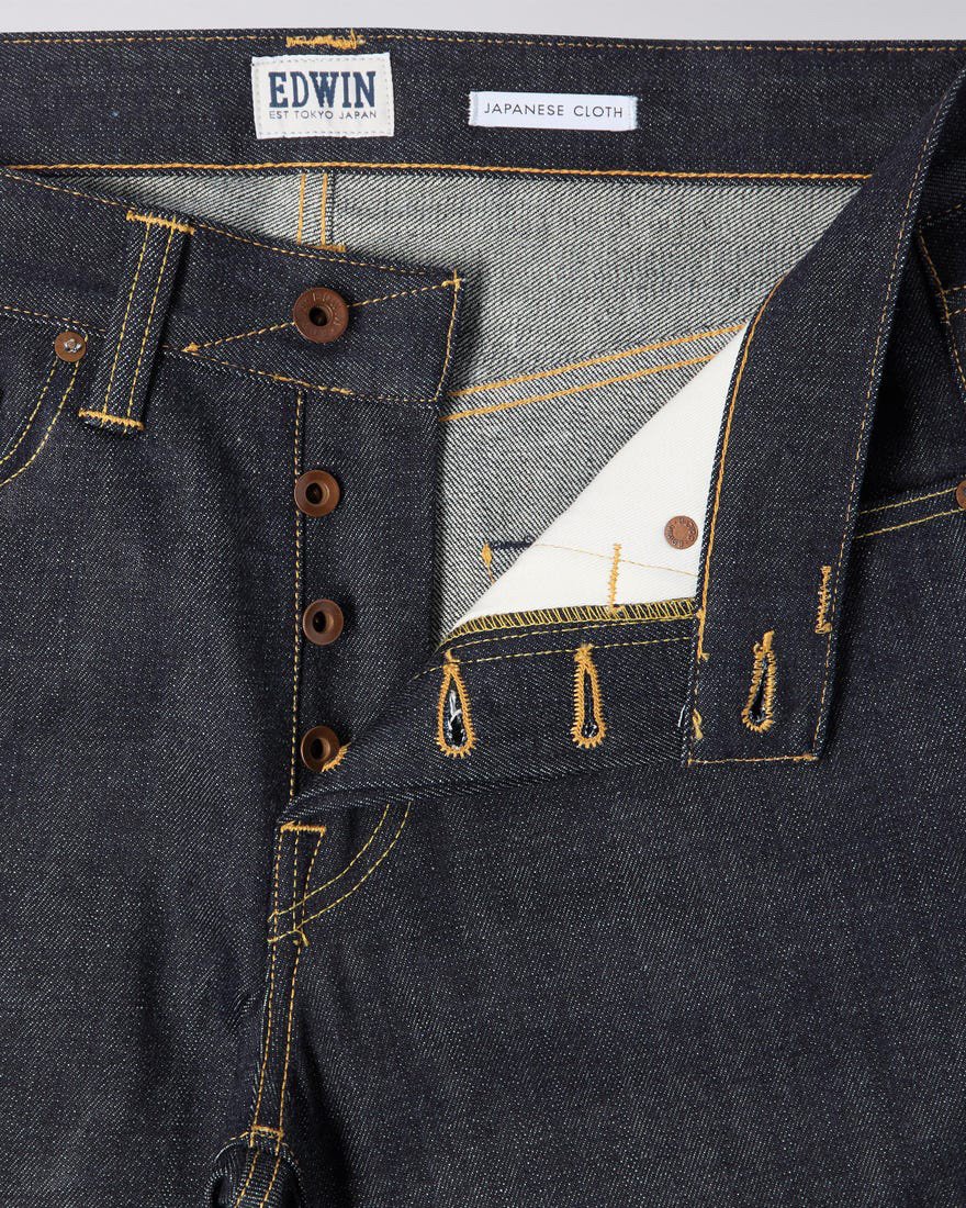 Edwin ED-47 Regular Fit Mens Jeans - 14oz Red Listed Selvage Denim / Blue Unwashed | Edwin Jeans | JEANSTORE
