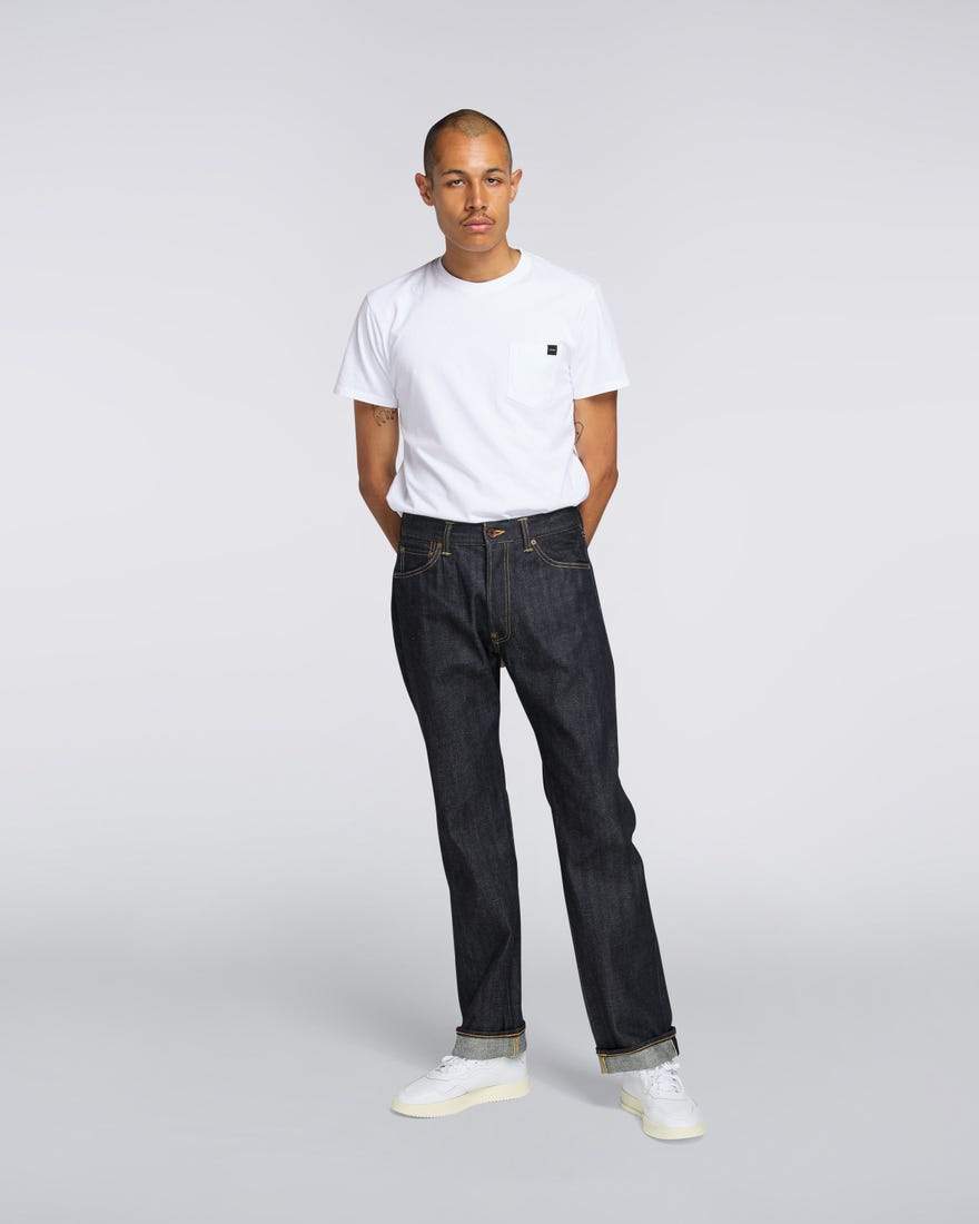 Edwin Nashville Loose Mens Jeans - 14oz Red Listed Selvage Denim / Blue Unwashed | Edwin Jeans | JEANSTORE