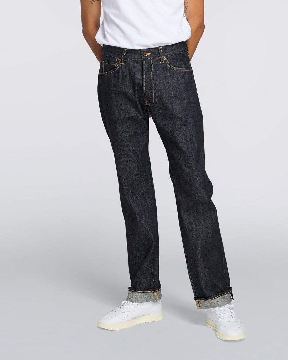 Edwin Nashville Loose Mens Jeans - 14oz Red Listed Selvage Denim / Blue Unwashed | Edwin Jeans | JEANSTORE