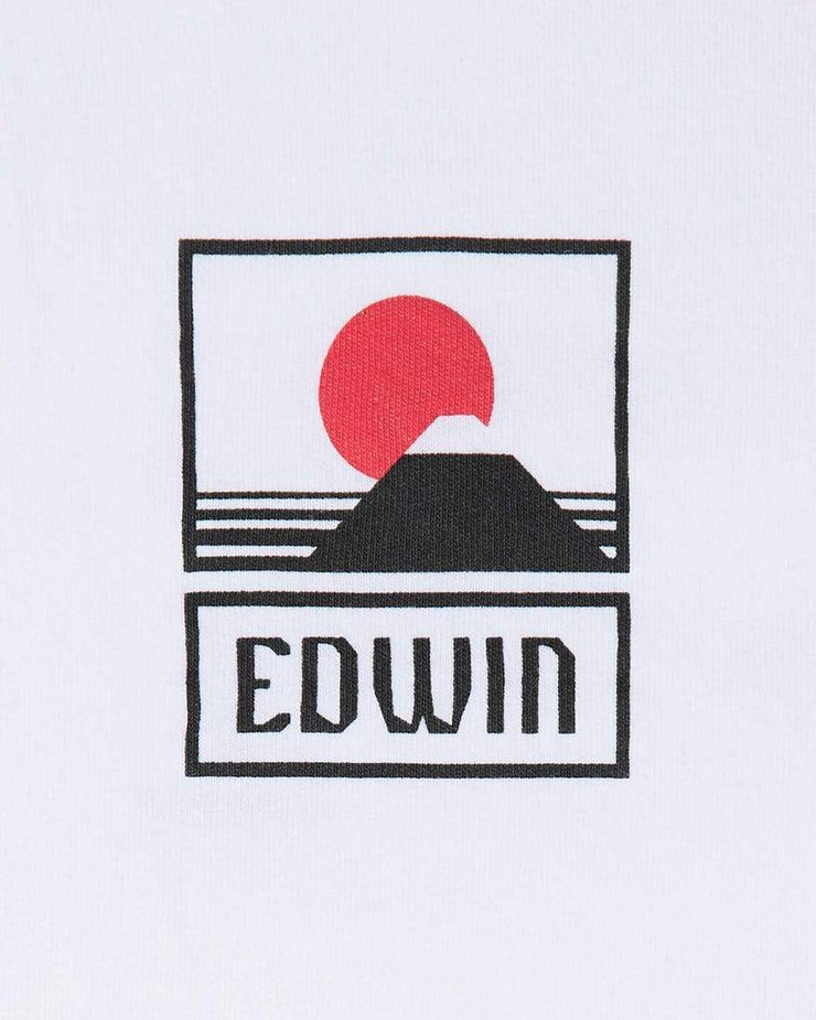 Edwin Sunset On Mt Fuji Tee - White | Edwin T Shirts | JEANSTORE