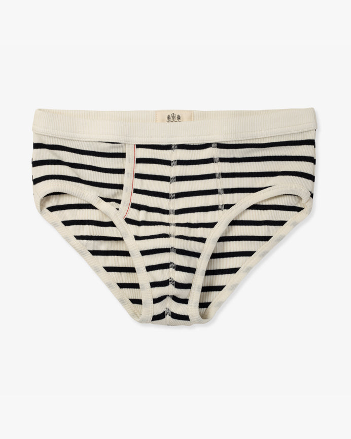 Hemen Biarritz Etor Breton Stripes Brief - Natural / Marine | Hemen Biarritz Underwear | JEANSTORE