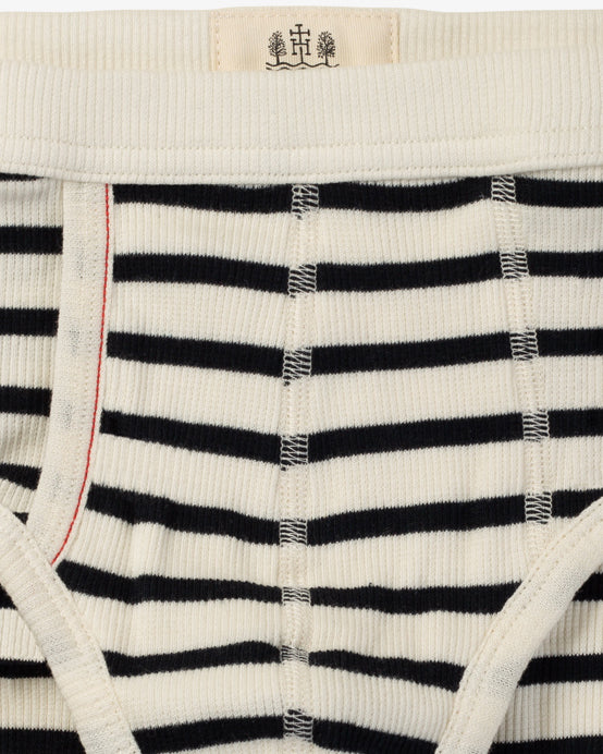 Hemen Biarritz Etor Breton Stripes Brief - Natural / Marine | Hemen Biarritz Underwear | JEANSTORE