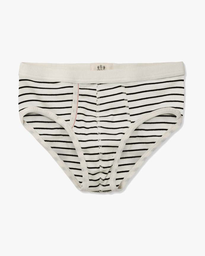 Hemen Biarritz Etor Sailor Stripes Brief - Stone / Noir | Hemen Biarritz Underwear | JEANSTORE