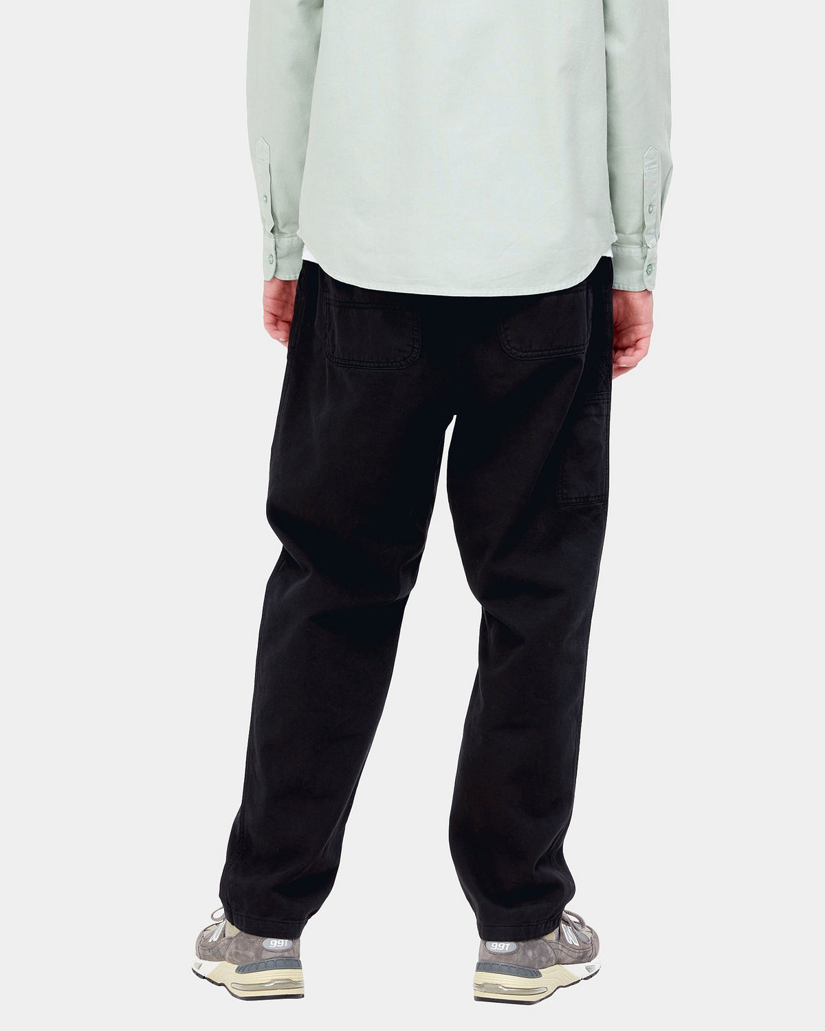 Carhartt WIP Flint Pant Regular Tapered Mens Trousers - Black Garment Dyed | Carhartt WIP Chinos & Trousers | JEANSTORE