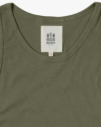 Hemen Biarritz Gari Ribbed Tank Top - Green Clay | Hemen Biarritz Underwear | JEANSTORE