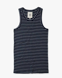 Hemen Biarritz Gari Sailor Stripe Ribbed Tank Top - Marine / Natural | Hemen Biarritz Underwear | JEANSTORE