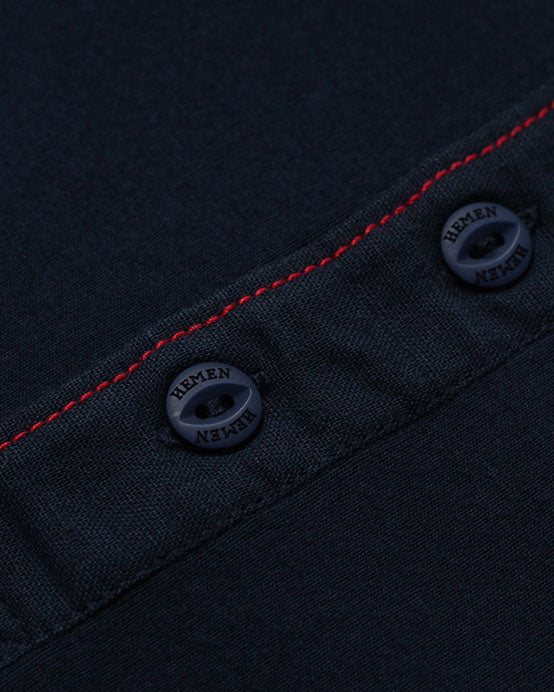 Hemen Biarritz Harri L/S Henley - Deep Marine | Hemen Biarritz Underwear | JEANSTORE
