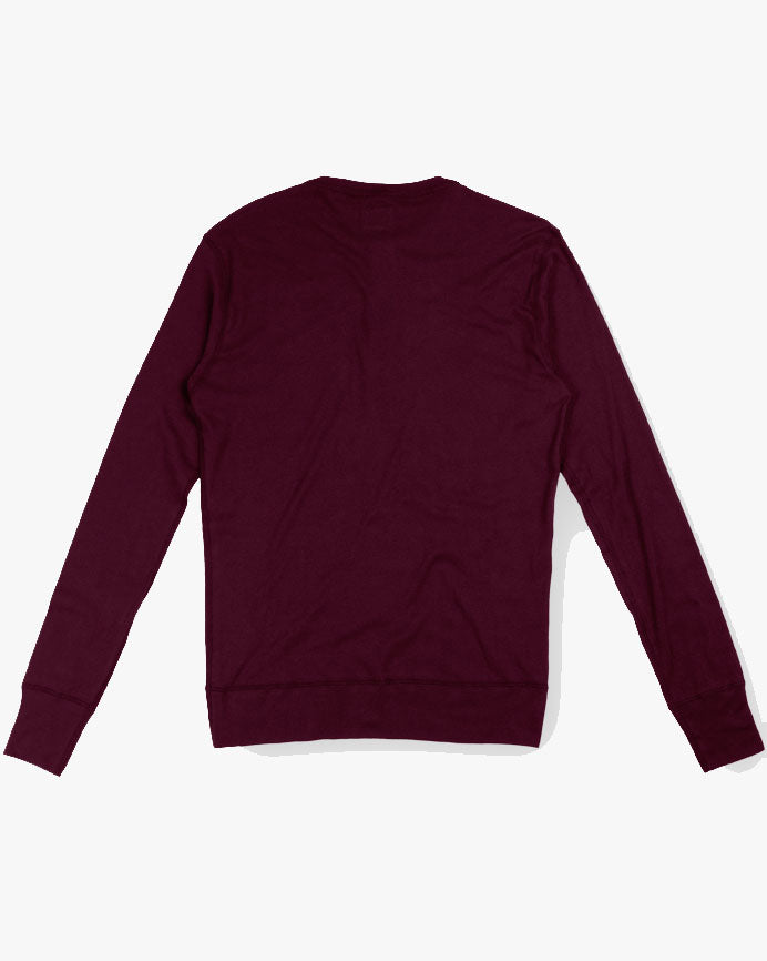 Hemen Biarritz Harri L/S Henley - Wine Red | Hemen Biarritz Underwear | JEANSTORE
