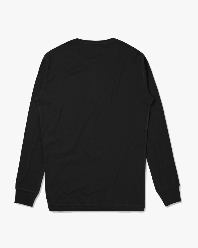 Hemen Biarritz Harri L/S Henley - Solid Black | Hemen Biarritz Underwear | Jeanstore